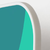 Teal Beach Breeze Circle Stripe with Name ピックルボールラケット (左詳細)