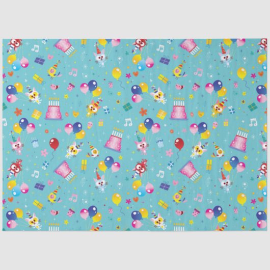 Teal Birthday Party 薄葉紙 (正面)