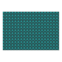 Teal Black Buffalo Heart Plaid