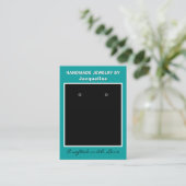 Teal Black Earrings Edit Social Media QR Codes 名刺 (スタンド正面)