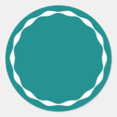 Teal Blank Circle Custom Spice Container Sticker ラウンドシール (正面)