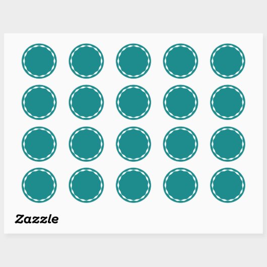 Teal Blank Circle Custom Spice Container Sticker ラウンドシール (シート)