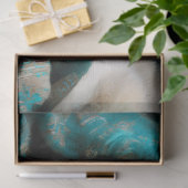 Teal Blanket Silver Wolf Portrait 薄葉紙 (ギフト)