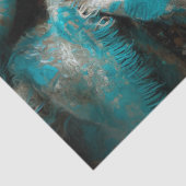 Teal Blanket Silver Wolf Portrait 薄葉紙 (詳細)