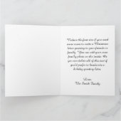 Teal Blue Faux Gold Ornate Border Merry Christmas カード (内部)