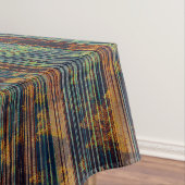 Teal Blue Green Orange Busy Abstract Tablecloth テーブルクロス (インサイチュ)