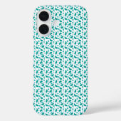Teal Blue Green Paisley Floral Seamless Pattern Case-Mate iPhoneケース (裏面)