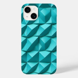 Teal Blue iPhone Case Minimalist 3D Design Trendy Case-Mate iPhone 14ケース