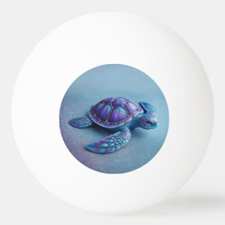 Teal Blue Purple Turtle Colorful Sea Turtle 卓球ボール