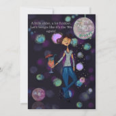 Teal & Blue Retro Disco 30th Birthday Invitation 招待状 (裏面)