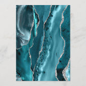 Teal Blue Silver Agate Purple Wedding メニュー (裏面)