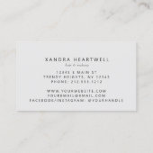 Teal Blue Silver Agate White Luxury Stylist 名刺 (裏面)