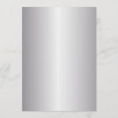 Teal Blue Silver Balloons Confetti New Year's Eve 招待状 (裏面)