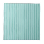 Teal Blue Stripes タイル (正面)