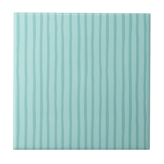 Teal Blue Stripes タイル (正面)