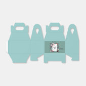 Teal & Blush Wedding Favor Box フェイバーボックス (折り畳みなし)