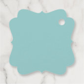 Teal & Blush Wedding Favor Tag フェイバータグ (裏面)