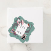 Teal & Blush Wedding Favor Tag フェイバータグ (インサイチュ)