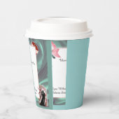 Teal & Blush Wedding Paper Cups 紙コップ (左)