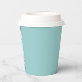 Teal & Blush Wedding Paper Cups 紙コップ (裏面)