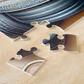 Teal Bow Luxury Golf Cart ジグソーパズル (側面)