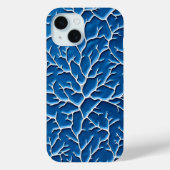 Teal Branch Texture iPhone Case Modern Design Case-Mate iPhoneケース (裏面)