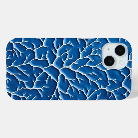 Teal Branch Texture iPhone Case Modern Design Case-Mate iPhoneケース (裏面 (横))