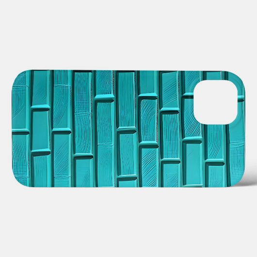Teal Brick Wall iPhone Case Cool Design Case-Mate iPhoneケース (裏面 (横))