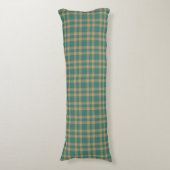 Teal Brown Plaid Pattern ボディピロー (正面縦)