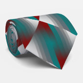 teal burgundy gray stripes ネクタイ (ロール)
