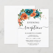 Teal Burnt Orange Budget Rust Budget Wedding  (正面/裏面)