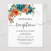 Teal Burnt Orange Budget Rust Budget Wedding  (正面)