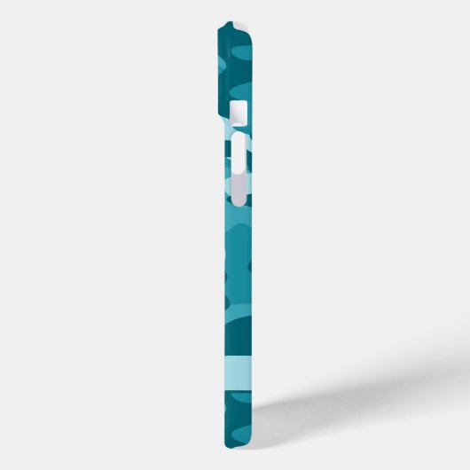 Teal Camouflage Personalized Case-Mate iPhoneケース (裏面 / 左)