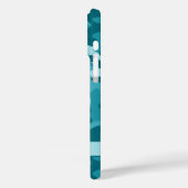 Teal Camouflage Personalized Case-Mate iPhoneケース (裏面 / 左)