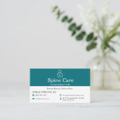 Teal Chiropractor Appointment Reminder Card 予約カード (スタンド正面)