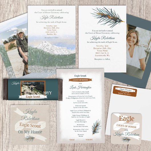 Teal, Copper Eagle Scout Court of Honor Program チラシ