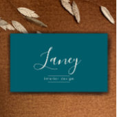 Teal Custom QR Code Interior Design Professional 名刺