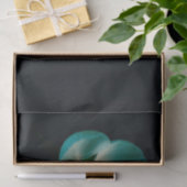 Teal Cyan Gradient Moody Botanical Sakura 薄葉紙 (ギフト)