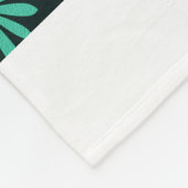 Teal Daisies  フリースブランケット (角)