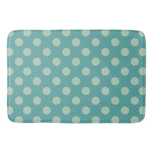 Teal Dots Pattern バスマット (正面)