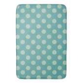 Teal Dots Pattern バスマット (正面縦)