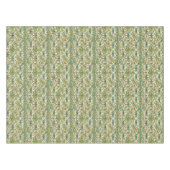 Teal Dragonfly Art Nouveau Botanical Illustration テーブルクロス (正面(横))