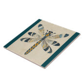 TEAL DRAGONFLY DECORATIVE TILE タイル (側面)