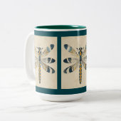 TEAL DRAGONFLY MUG ツートーンマグカップ (正面左)