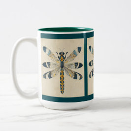TEAL DRAGONFLY MUG ツートーンマグカップ