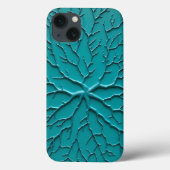 Teal Embossed Organic Style iPhone Case Case-Mate iPhoneケース (裏面)