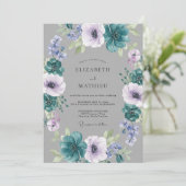 Teal Enchanting Winter Wedding 招待状 (スタンド正面)