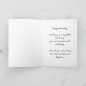 Teal Floral Birthday Card カード (内部)