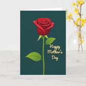 Teal Floral Blossom Card カード (黄色い花)
