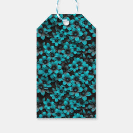 Teal Floral Gift Tags ギフトタグ